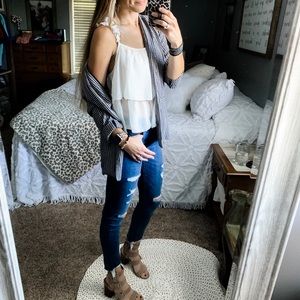 Ruffle strap tank Pink Lily